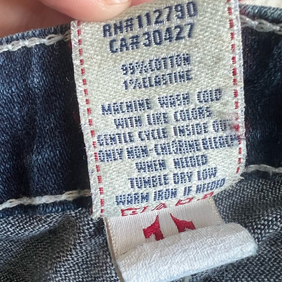 True Religion Johnny Jeans Size 26 Silver & White - Picture 5 of 5